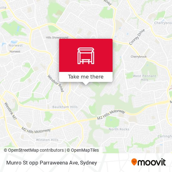 Munro St opp Parraweena Ave map