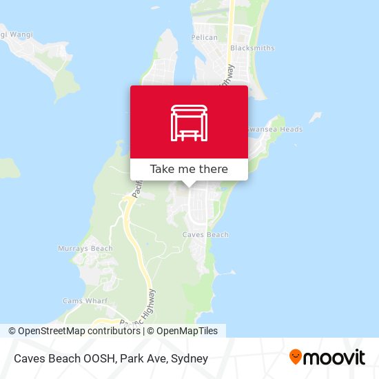 Caves Beach OOSH, Park Ave map