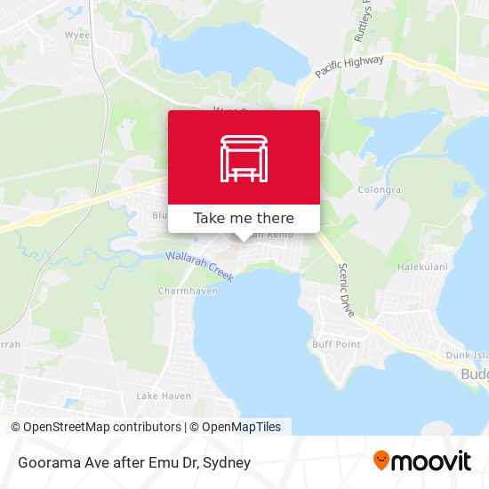 Goorama Ave after Emu Dr map