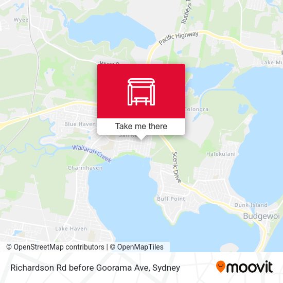 Richardson Rd before Goorama Ave map