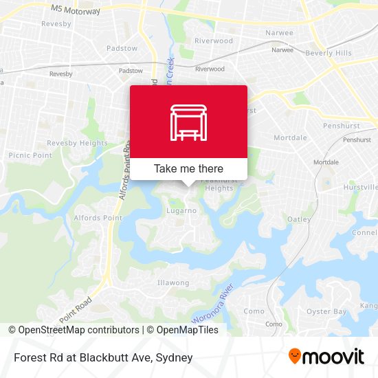 Forest Rd at Blackbutt Ave map