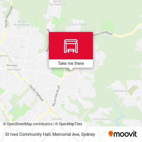 St Ives Community Hall, Memorial Ave map