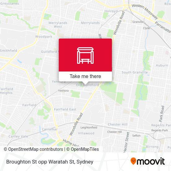 Broughton St opp Waratah St map