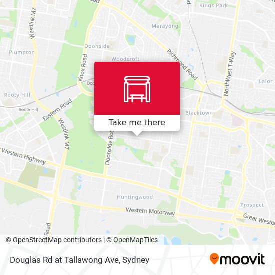 Douglas Rd at Tallawong Ave map