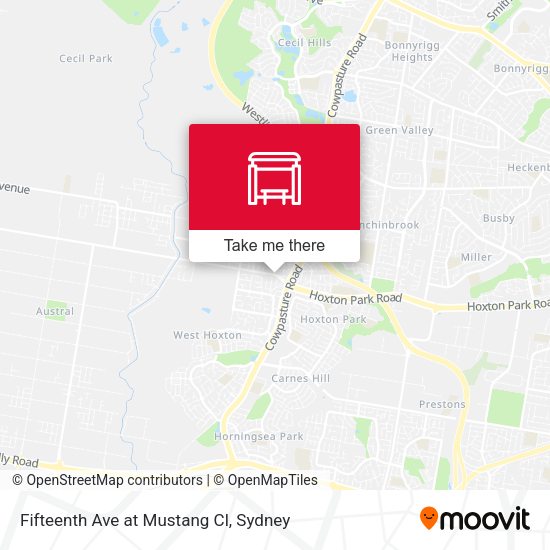 Fifteenth Ave at Mustang Cl map