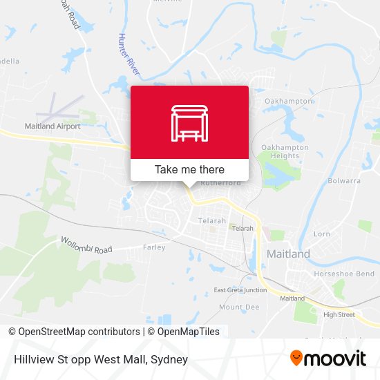 Hillview St opp West Mall map