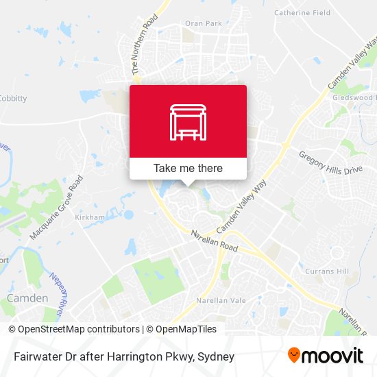 Fairwater Dr after Harrington Pkwy map