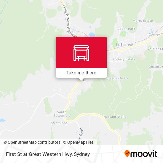First St at Great Western Hwy map
