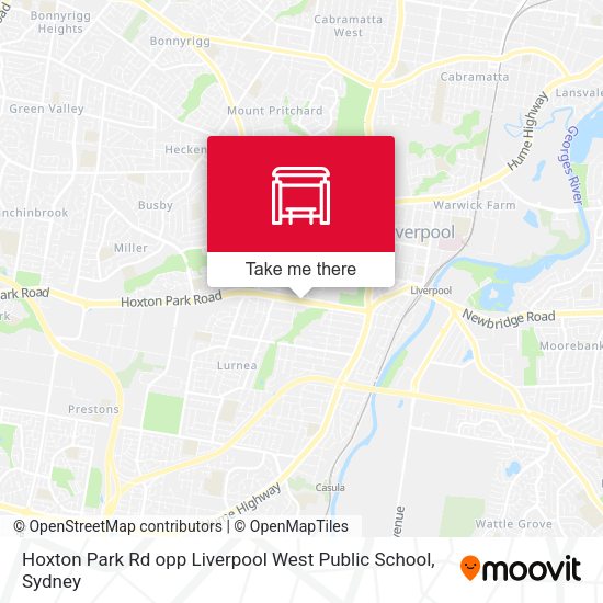Hoxton Park Rd opp Liverpool West Public School map