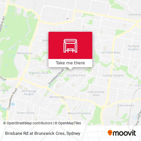 Mapa Brisbane Rd at Brunswick Cres