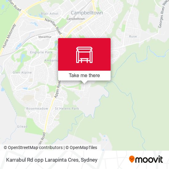Karrabul Rd opp Larapinta Cres map