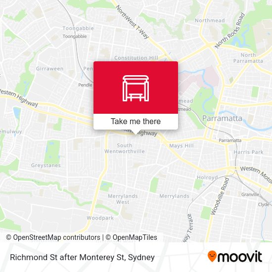 Richmond St after Monterey St map