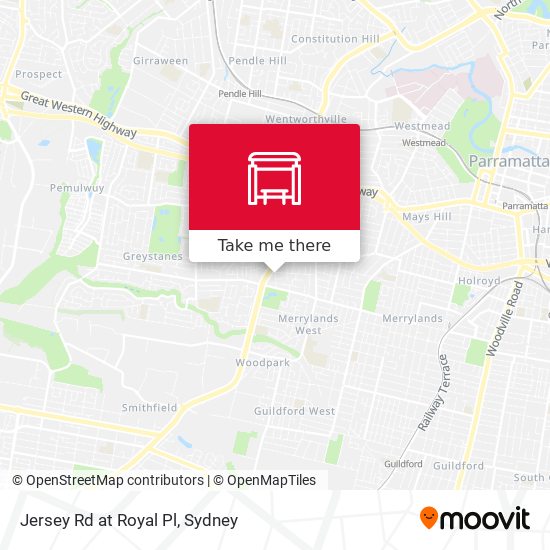 Jersey Rd at Royal Pl map