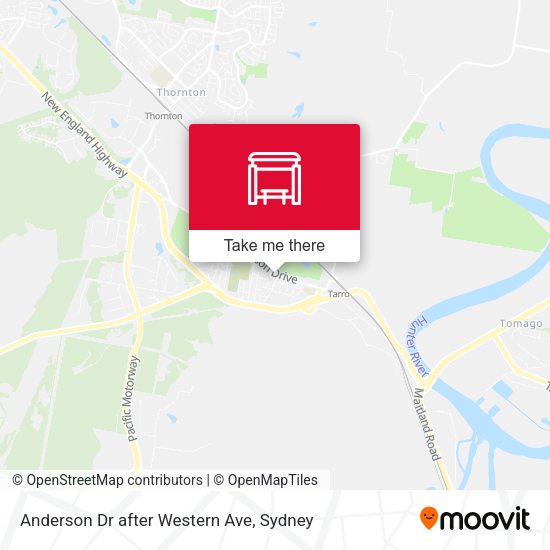 Anderson Dr after Western Ave map