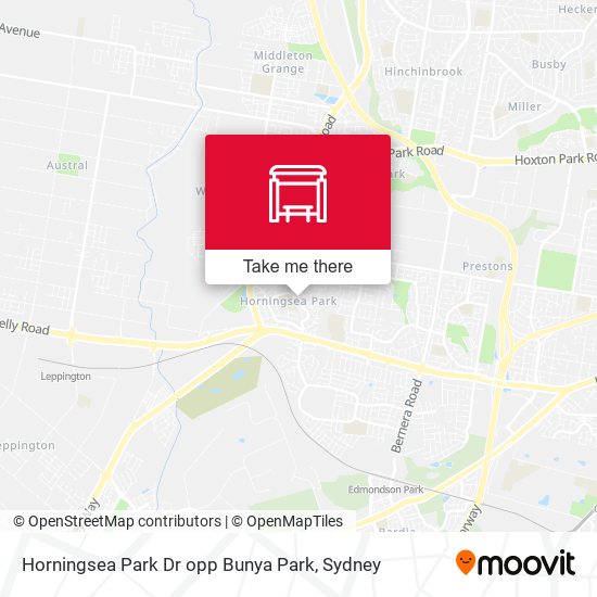 Horningsea Park Dr opp Bunya Park map