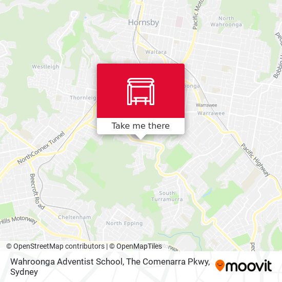 Mapa Wahroonga Adventist School, The Comenarra Pkwy