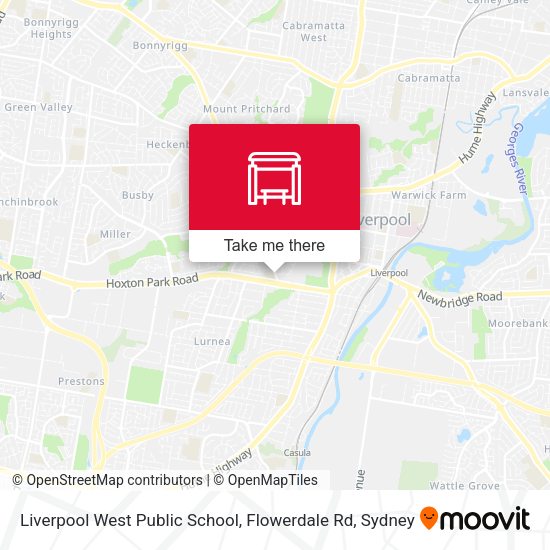 Liverpool West Public School, Flowerdale Rd map