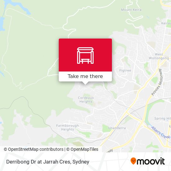 Derribong Dr at Jarrah Cres map