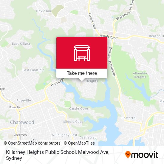 Killarney Heights Public School, Melwood Ave map