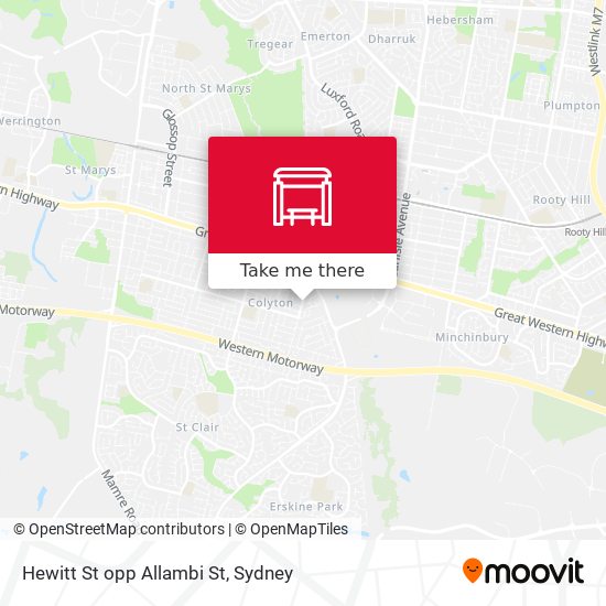 Hewitt St opp Allambi St map