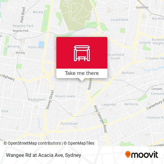 Wangee Rd at Acacia Ave map