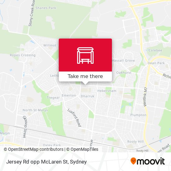 Jersey Rd opp McLaren St map