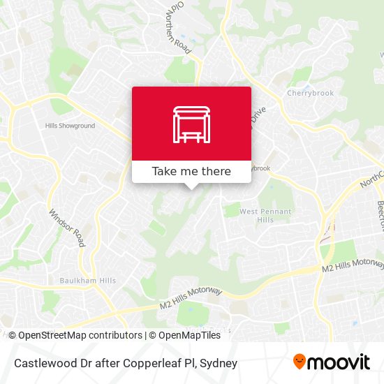 Castlewood Dr after Copperleaf Pl map