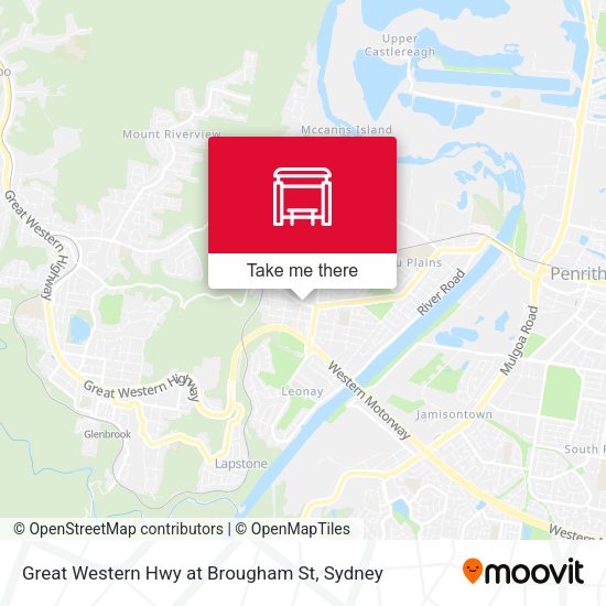Great Western Hwy at Brougham St map