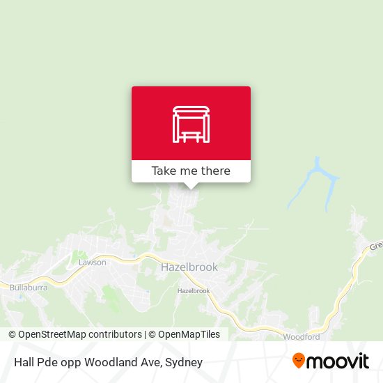Hall Pde opp Woodland Ave map