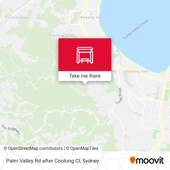 Palm Valley Rd after Coolong Cl map