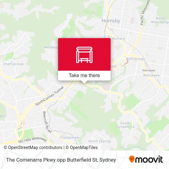 The Comenarra Pkwy opp Butterfield St map