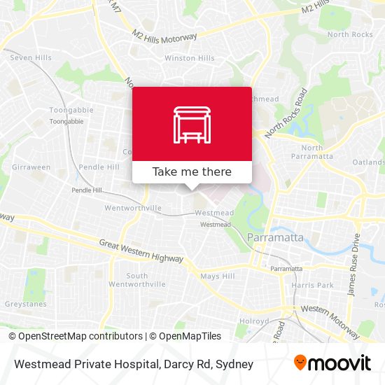 Westmead Private Hospital, Darcy Rd map