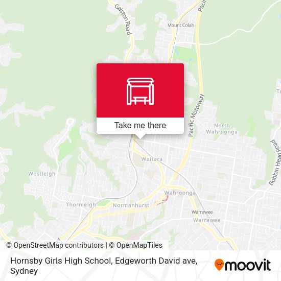 Hornsby Girls High School, Edgeworth David ave map