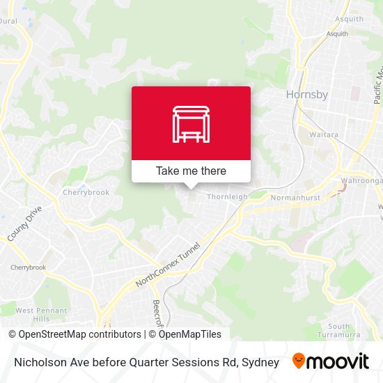 Nicholson Ave before Quarter Sessions Rd map