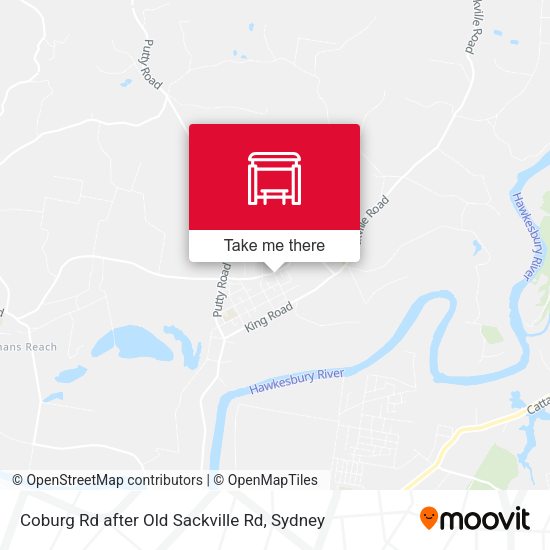 Coburg Rd after Old Sackville Rd map