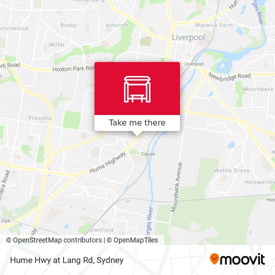 Hume Hwy at Lang Rd map