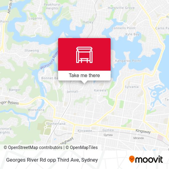 Georges River Rd opp Third Ave map