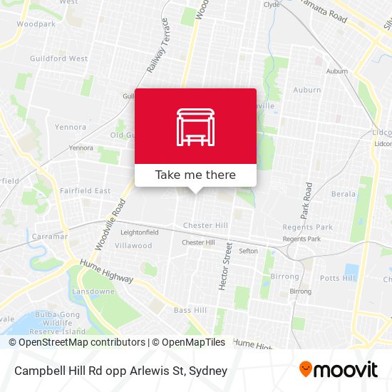 Campbell Hill Rd opp Arlewis St map