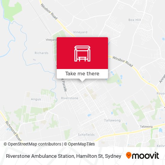 Riverstone Ambulance Station, Hamilton St map