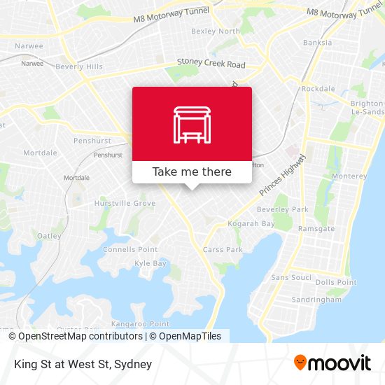 King St at West St map