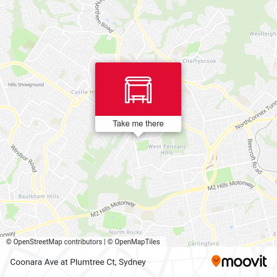 Coonara Ave at Plumtree Ct map