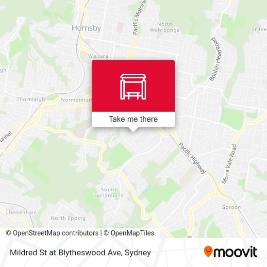 Mildred St at Blytheswood Ave map