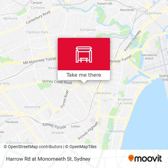 Harrow Rd at Monomeeth St map