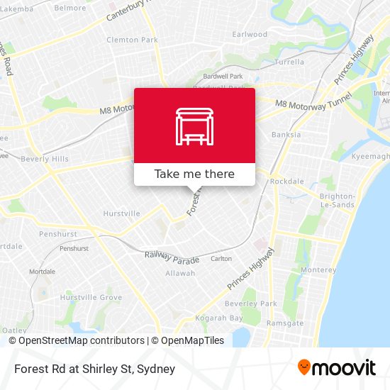 Forest Rd at Shirley St map