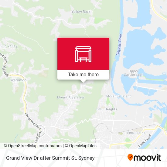 Grand View Dr after Summit St map