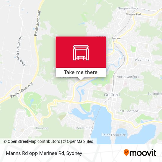 Manns Rd opp Merinee Rd map