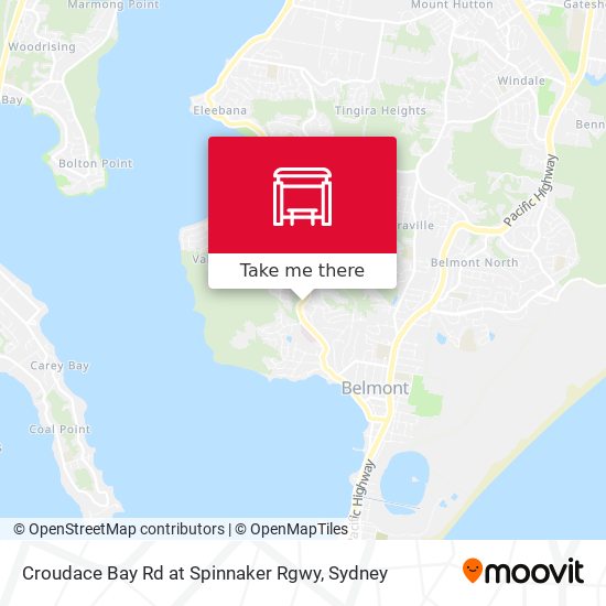 Croudace Bay Rd at Spinnaker Rgwy map