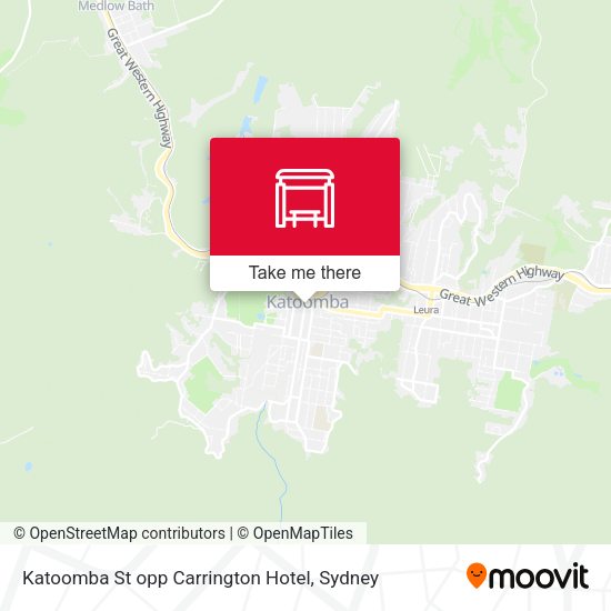 Katoomba St opp Carrington Hotel map