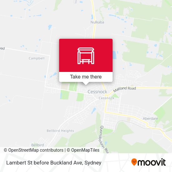 Lambert St before Buckland Ave map