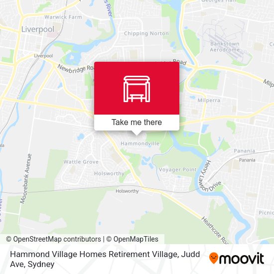 Hammond Village Homes Retirement Village, Judd Ave map
